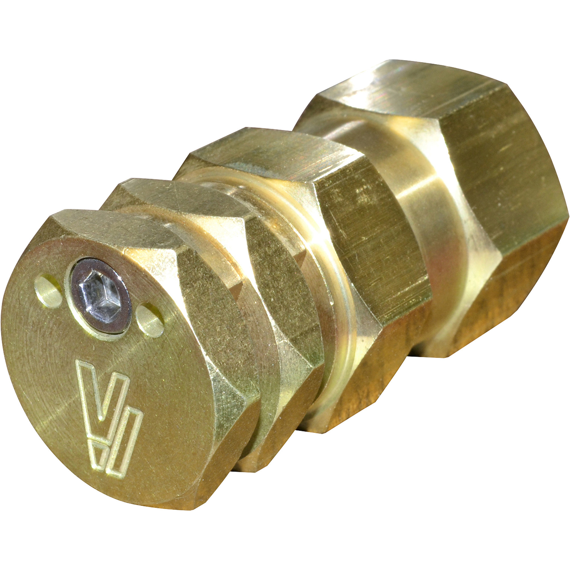 Valley Industries Brass Boomless Sprayer Nozzle - 1/2in. NPT Connection, 3/8in. Reducer Bushing, 58ft. Coverage, Model# 6541-01-CSK